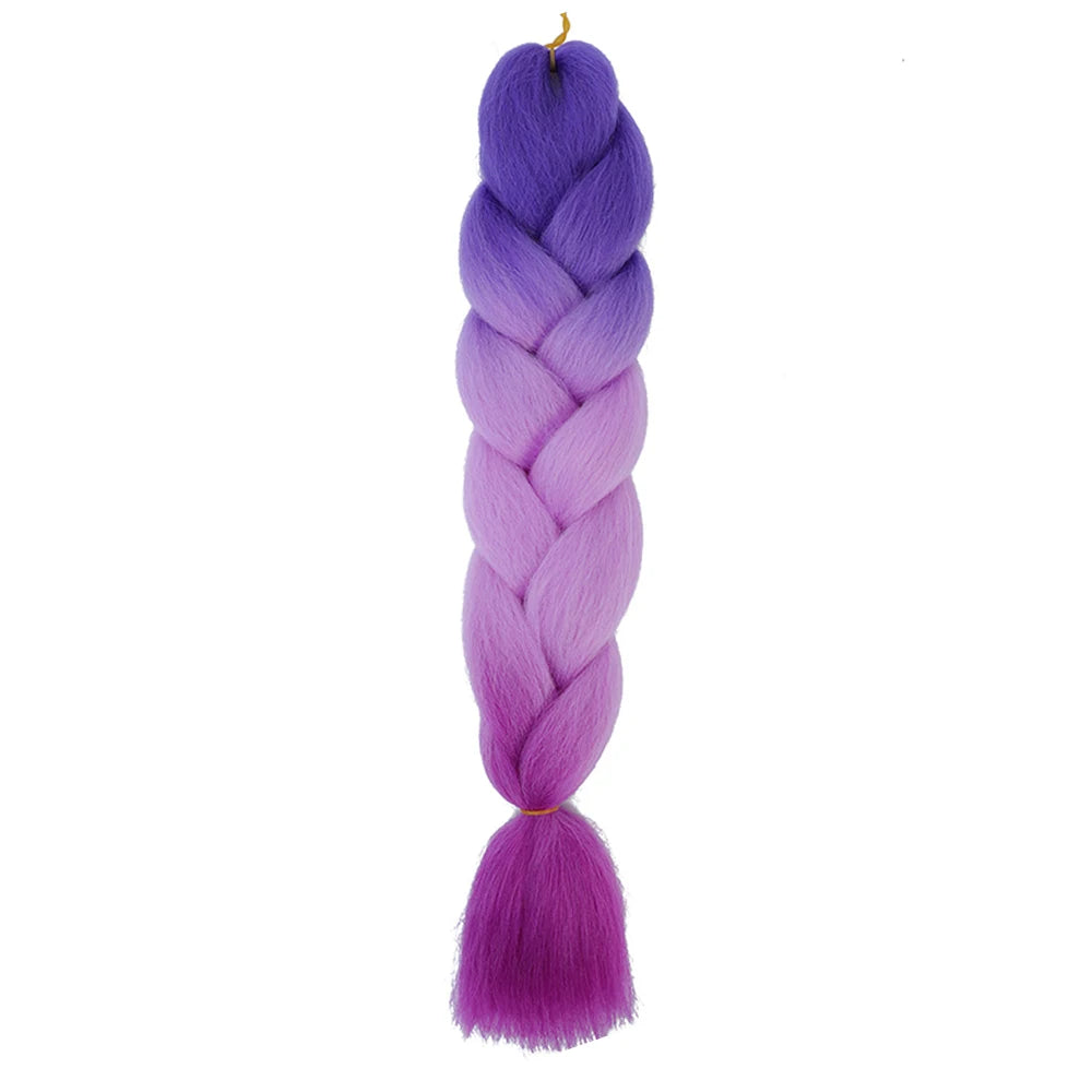 24 Inch Jumbo Braids Extensions Synthetic Braiding Hair Afro Ombre Color kanekalon Hair for Children Braid