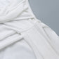 Asymmetrical Twist One Shoulder Draped Bodycon Dress Sexy White Long Sleeve Short Dresses for Women Clubwear