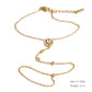 Trendy Stainless Steel Zircon Beads Back of Hand Chain Finger Bracelet Fashion Chic Sexy Jewelry Waterproof Wholesale Gift
