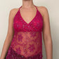 Women's Sequin Halter Tank Tops Sleeveless V-Neck Backless Slim Fit Sheer Mesh Vest Y2k Sparkle Club Party Rave Outfit