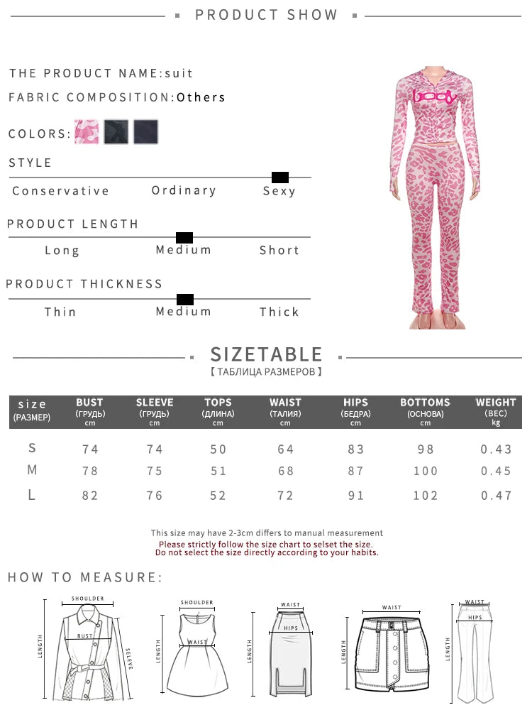 Letter Leopard Print 2 Piece Set Women Casual Zip Hooded Crop Jacke+Leggings Matching Stretch Sporty Street Outfits