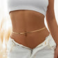Sexy Flat Snake Chain Waist Belly Belt for Women Summer Beach Bikinis Simple Body Chain Festival Jewelry Accessories