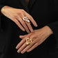 Unique Punk Geometric Finger Rings for Women Trend 2026 Fashion Metal Rings Daily Couple New Year Jewelry Accessories