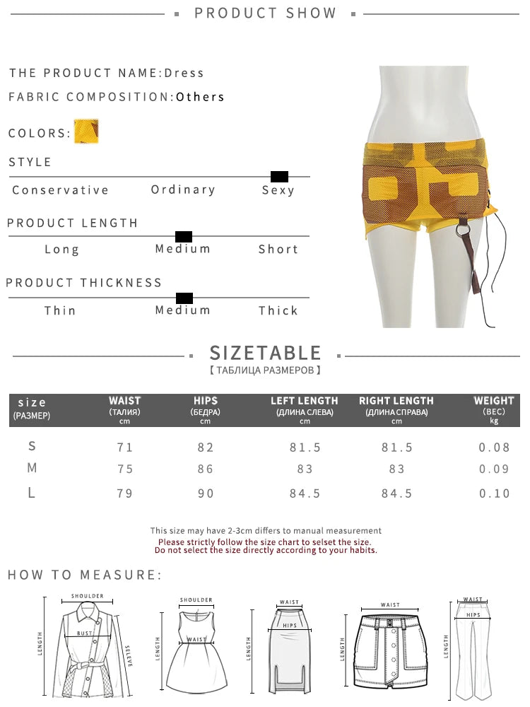 Party Sexy 2Piece Set Women Zip Halter Patchwork Mesh Hollow Vest+Print Metal Ring Tassel Cross Bandage Skirt Summer Suit