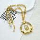 Brand Fashion Show Metal Alloy Lock Key Pendant Necklace For Women Fashion Jewelry Gorgeous Sweater Chain Statement Accessory