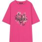 Women's Sweet Short Sleeve Graphic Tee with Cute Print, T-Shirt with Multiple Color Options, Loose Casual Autumn Top