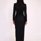 Elegant Hollow Out Long Sleeve Sexy Maxi Dress For Women Solid Color Slim Fit Cut Out Club Party Long Dress New