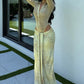 Leopard Print 2 Piece Set Women Sexy Y2K See Through Bodysuit+Ruched Ribbon Thick Skirts Matching Vacation Clubwear