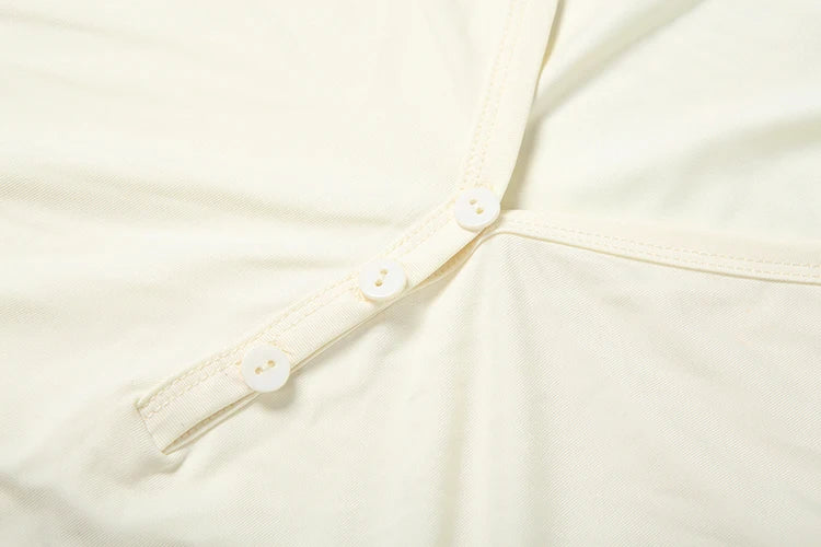 Hipster 2 Piece Set Women Button Low-Neck Full Sleeve Tops+Ruched Elastic Waist Pants Style Casual Comfortable Outfits