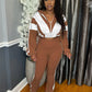 Contrast Patchwork Tracksuit 2 Piece Set Women Zipper Cardigan Jacket+Skinny Pants Casual Fashion Simple Sporty Suit