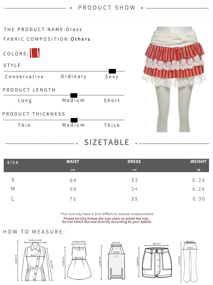 Stripe Print 2-Piece Set Women Halter Bandage Backless Crop Top+Patchwork Lace Tierred Skirt Beach Vacation Outfits