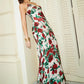 Halter Backless Print Sexy Maxi Dress For Women Gown Elegant Sleeveless High Waist Evening Club Party Long Dress