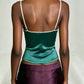 Shape Waist Bow Decoration Camisole Tops Woman Summer Line Patchwork Low-Neck Backless High Street Sexy Fashion Tank Tops