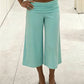 Casual Comfortable Crop Pants Woman Summer Trend Ruched Elastic Low-Waist Daily Simple Basic Fashion Style Classic Bottoms