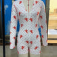 Women Sexy Bodysuit Pajama Heart Print Deep V-Neck Long Sleeve Shorts Jumpsuit Y2k Button Front Rompers Overall