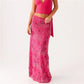 Women Sequin Beaded Maxi Skirt Y2K Sparkly High Waist Bodycon Skirt Night Out Party Glitter Long Skirt Vacation Clubwear