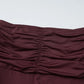 2 Piece Sets for Woman Burgundy Halter Top and Long Skirts Matching Sets Sexy Birthday Outfits