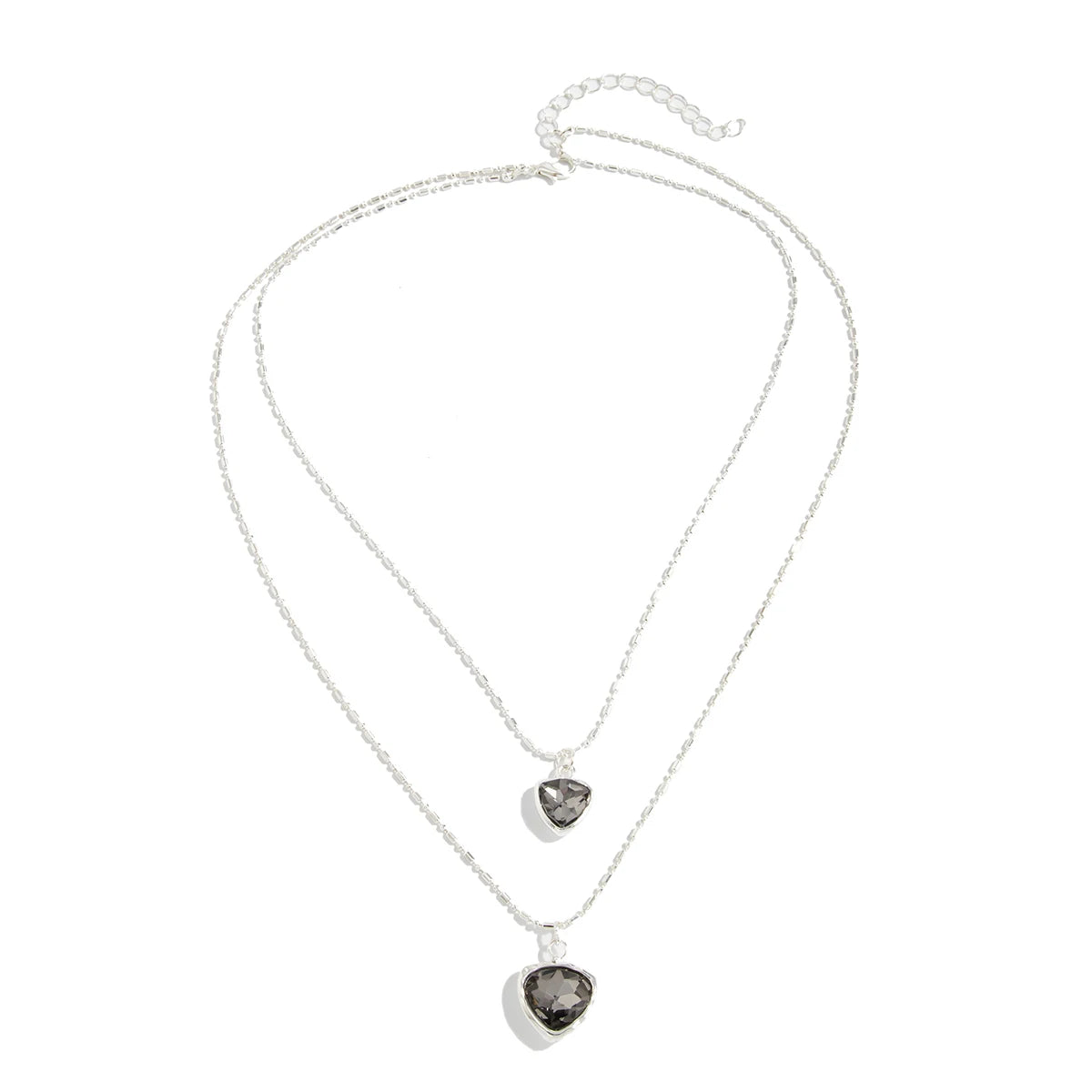 Simple Crystal Love Heart Pendant Choker Necklace for Women New Goth Adjustable Sweater Chain New Year Party Jewelry