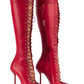 2026Spring/Summer New Lace Up Short Cool Boots Side Zipper Banquet Slimming High Heels Sexy Knee Length Women's Boots