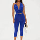 Clubwear Sexy 2 Piece Set Y2K Hipster Women Swing Collar Tank Tops+Bike Shorts Matching Stretch Midnight Slim Outfits