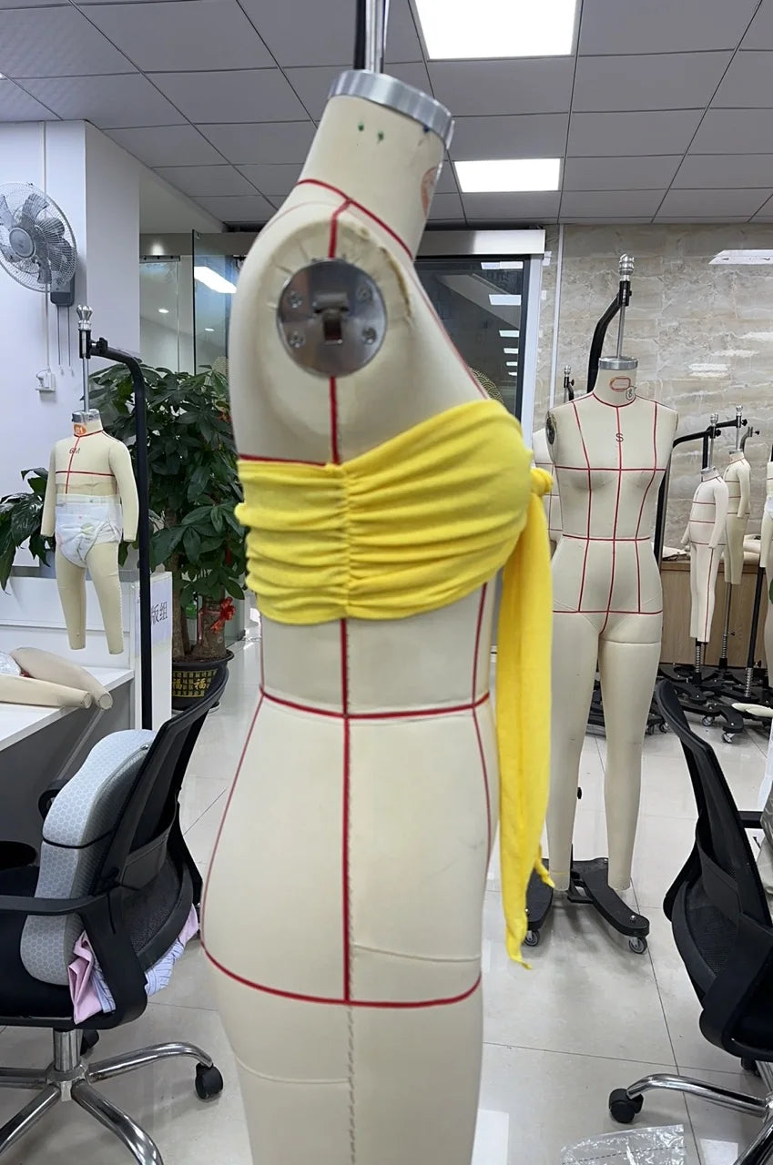 Women Strapless Bow Tube Top Knot Front Solid Bandeau Crop Top Summer Beach Vacation Wrap Sleeveless Y2K Streetwear