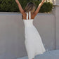 Square Neck Halter Backless Long Dresses Elegant White A Shape Dress Woman Summer Clothing 2026
