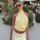 Lace Up Backless Halter Tops for Woman Clothes Summer 2026 Fashion Sexy Crop Top