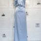 Women Satin Maxi Dress Elegant Spaghetti Strap Evening Party Gown Elegant Draped Formal Wedding Guest Long Dress