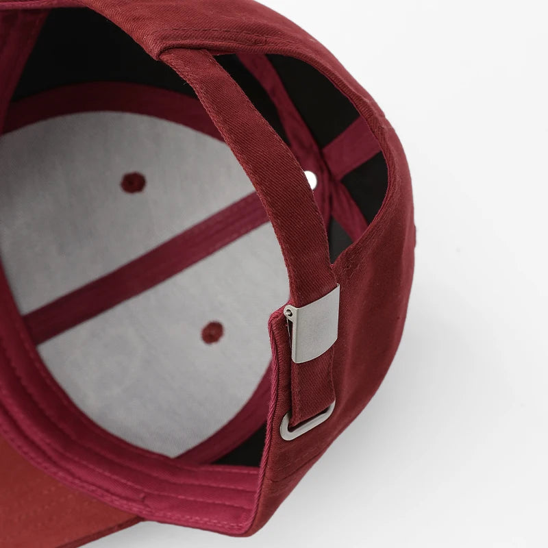Classic American Vintage Letter Embroidery Versatile Adjustable Baseball Cap For Women