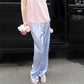 Women Solid Color Satin Wide Leg Pants Elastic Waist Loose Flowy Silky Straight Trousers Casual Vacation Party Wear