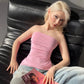 Solid Color Tube Top Summer Y2k Clothes Cute Sexy Side Split Backless Tank Tops Woman 2025