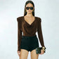 Draped Cowl Neck Long Sleeve Tops for Woman Clothing 2026 Fall Shirts Elegant Fashion