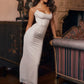 Elegant Spaghetti Strap Backless Sexy Maxi Dress For Women Fashion Two Layer Mesh Sleeveless Bodycon Club Party Dress