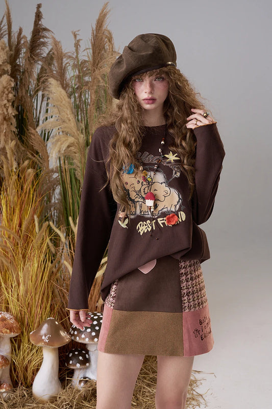 2025 Autumn New Arrivals Casual Color Block Plaid Oversized Long Sleeve Lapel Collar Shirt For Women
