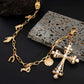 Hip Hop Cowboy Hat Boots Cross Pendant Keychains Jeans Pants Wallet Belt Bag Chain for Men Women 2025 Jewelry Gifts New