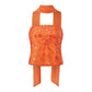 Women Y2K Sequin Tube Top with Scarf Sexy Backless Pearl Embellished Beaded Cami Bling Glitter Rhinestone Camisole