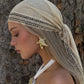 Bohemian Solid Lace Trim Scarf for Women Square Cotton Silk Hijabs Soft Sun-Protection Shawl Summer Beach Sarong Headband