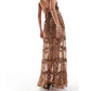 2 Piece Skirt Set for Women Lace Up Back Tank Tops Tie Up High Waist Long Skirts Outfits Fairy Vacation Cottage Dress