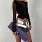 Shirring Slash Neck T-Shirt Women Autumn Mesh Patchwork Full Sleeve Sexy Simple Fashion Skinny Party Street Crop Tees