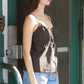 Women Summer Camisole Sleeveless Tops Backless Button Down Tie-up Front Solid/Dots Summer Vest for Party Club Beachwear