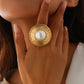 27 Styles Unique Exaggerated Big Flower Starfish Moon Rings Women Punk Geometric Adjustable Finger Ring Grunge Jewelry