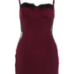 Patchwork Lace Dress Women Low-Neck Sleeveless Skinny Elasticity Sexy Midnight Hottie Dinner Party Summer Bodycon