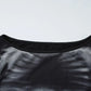 Alternative Skull Print Mesh Black Dress Gothic Clothes Woman Crew Neck Sleeveless Split Long Dresses