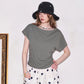 Cowl Neck Ruched T-shirt, Slim Fit Short Sleeve Tee, Casual Solid Color Summer Top for Women