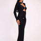 Elegant Hollow Out Long Sleeve Sexy Maxi Dress For Women Solid Color Slim Fit Cut Out Club Party Long Dress New