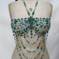 Retro Bohemian Crystal Beaded Body Chain Halter Top Sexy Women Layered Tassel Chain Backless Beach Streetwear Jewelry