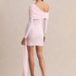 Diagonal Collar Backless Sexy Mini Dress Women Elegant Long Sleeve Draped Ruched Bodycon Club Party Dresses Female