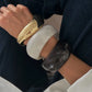 Vintage Irregular Resin Acrylic Wide Geometric Bangle Bracelet for Women Fashionable Stackable Chunky Party Jewelry Accessory