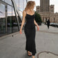 Black Backless Maxi Dress with Sequin Butterfly Embellishment Elegant Sexy Birthday Dress for Woman 2026