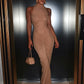 Sleeveless Ruched Sexy Maxi Dress For Women Gown Fashion Two Layer Mesh Bodycon Club Long Dress Vestido Elegant